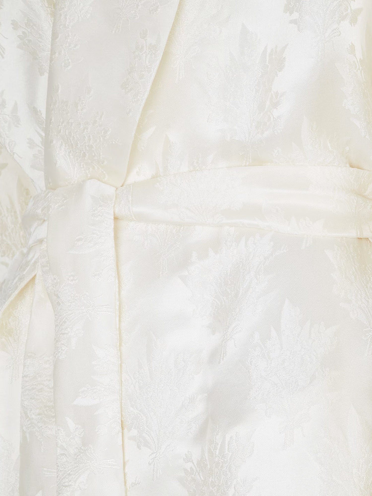 Jacquard silk blazer with floral motif