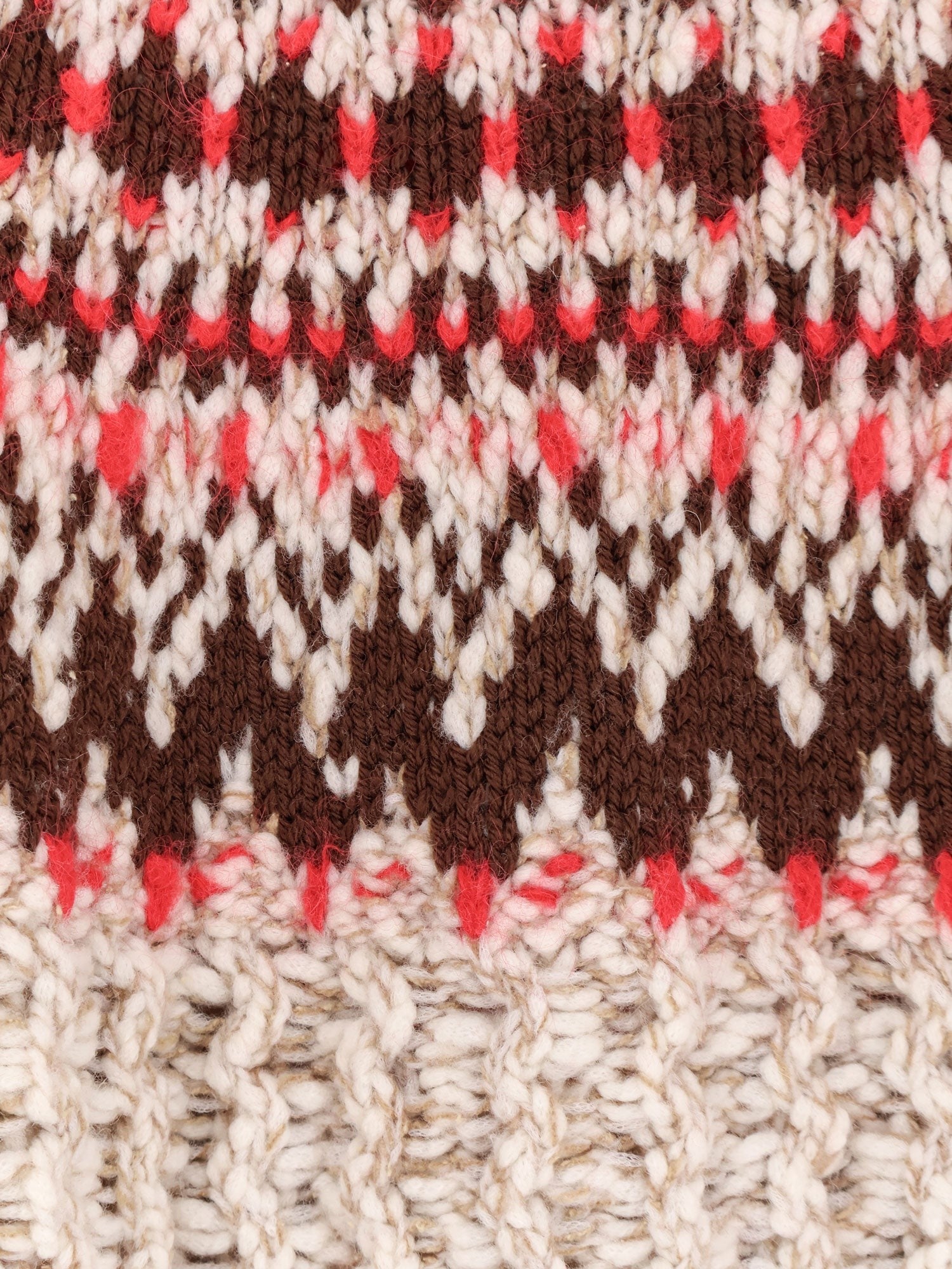 Jacquard wool blend sweater with geometric pattern