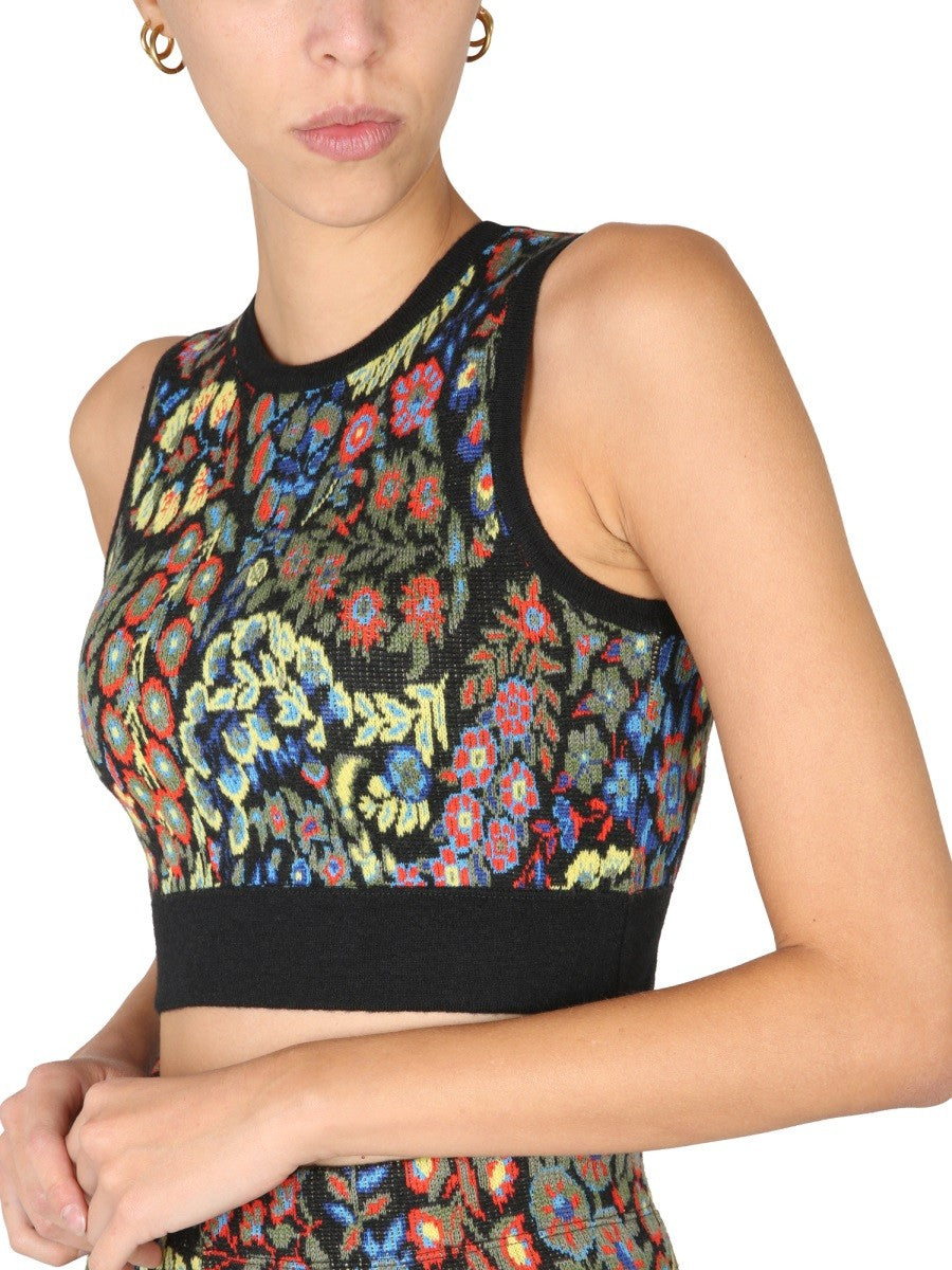 JACQUARD WOOL BLEND TOP AND LEGGINGS