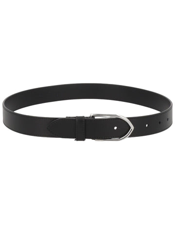 Jacquemus - "La Ceinture Bambino" Leather Belt - Black jacquemus-la-ceinture-bambino-leather-belt-black-front-jpg