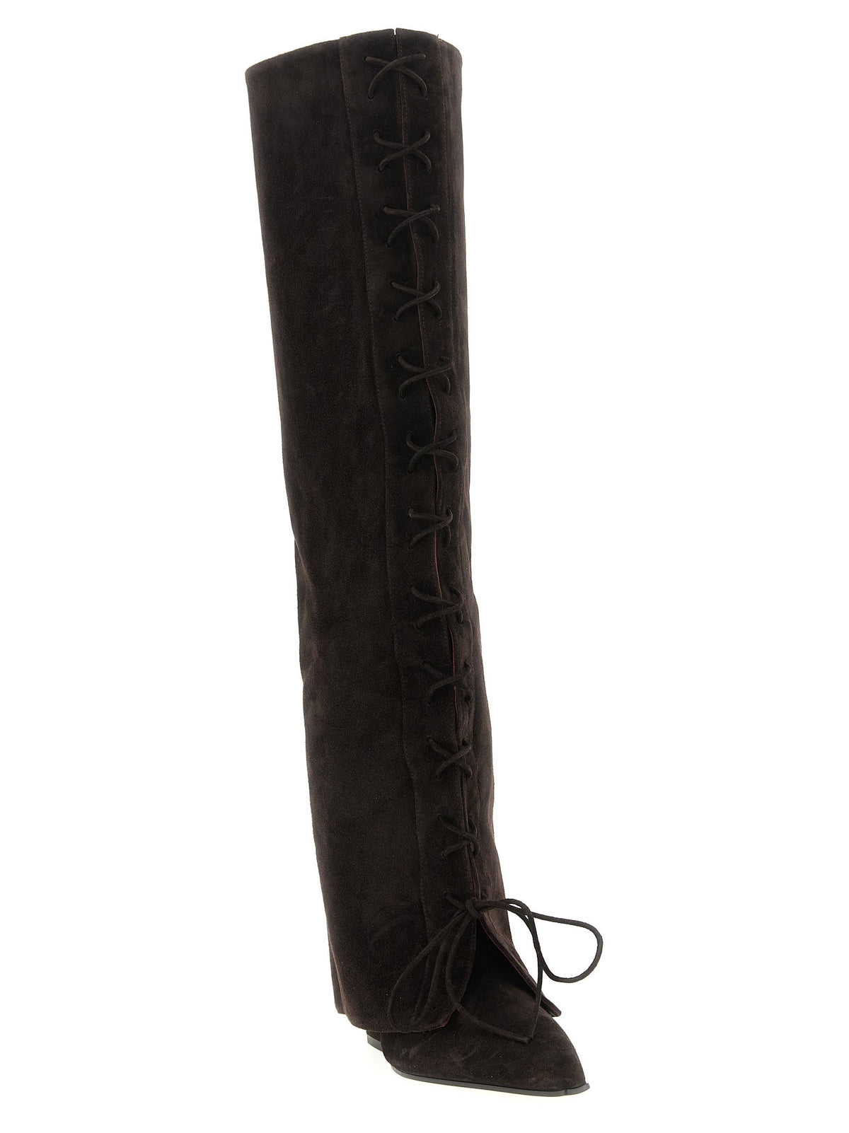 PARIS TEXAS - 'Jane Fold Over Lace Up' boots