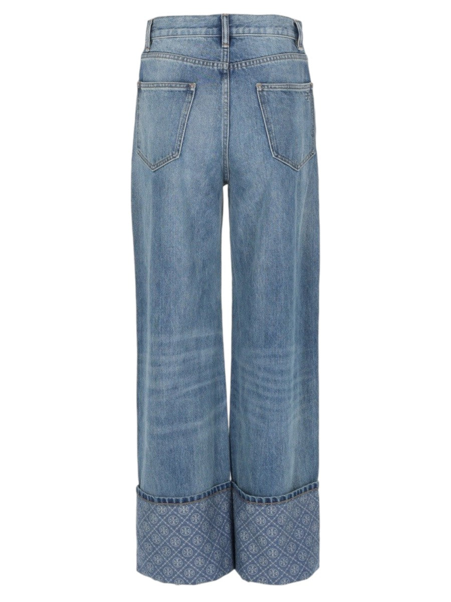 Tory Burch - Straight-leg Jeans with Contrast Cuffs jeans-a-gamba-dritta-con-risvolto-a-contrasto_d093be93-efc2-4061-9b57-56b70059cd4c