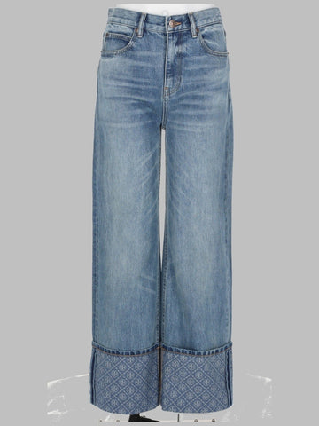 Tory Burch Tory Burch - JEANS A GAMBA DRITTA CON RISVOLTO A CONTRASTO