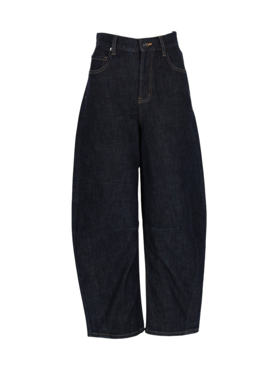 SELF-PORTRAIT - Straight-leg Cotton Denim Jeans Blue 26