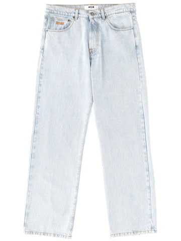 msgm - JEANS WITH EMBROIDERED LOGO jeans-with-embroidered-logo_e7c218a3-51fd-44a4-90b3-714489559dcc