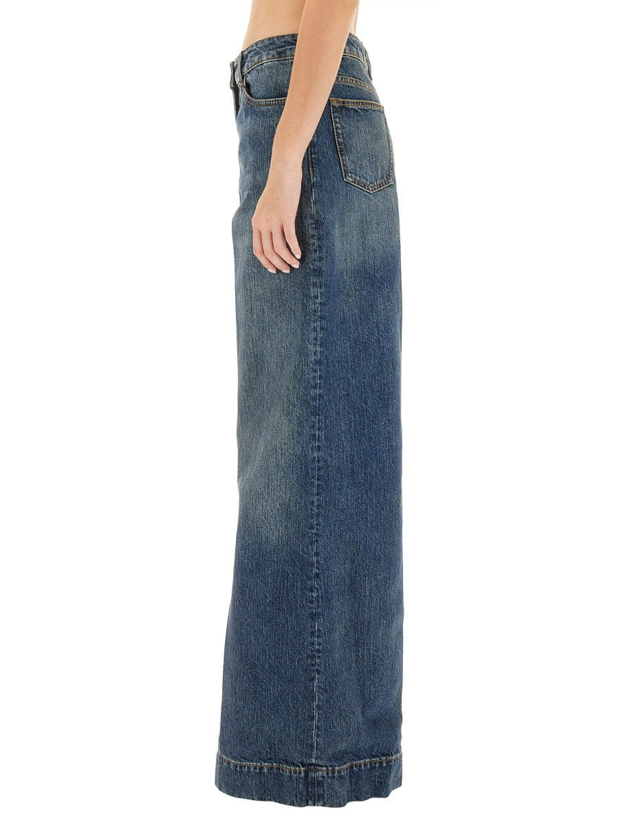 JEANS WITH EMBROIDERED PEGASUS