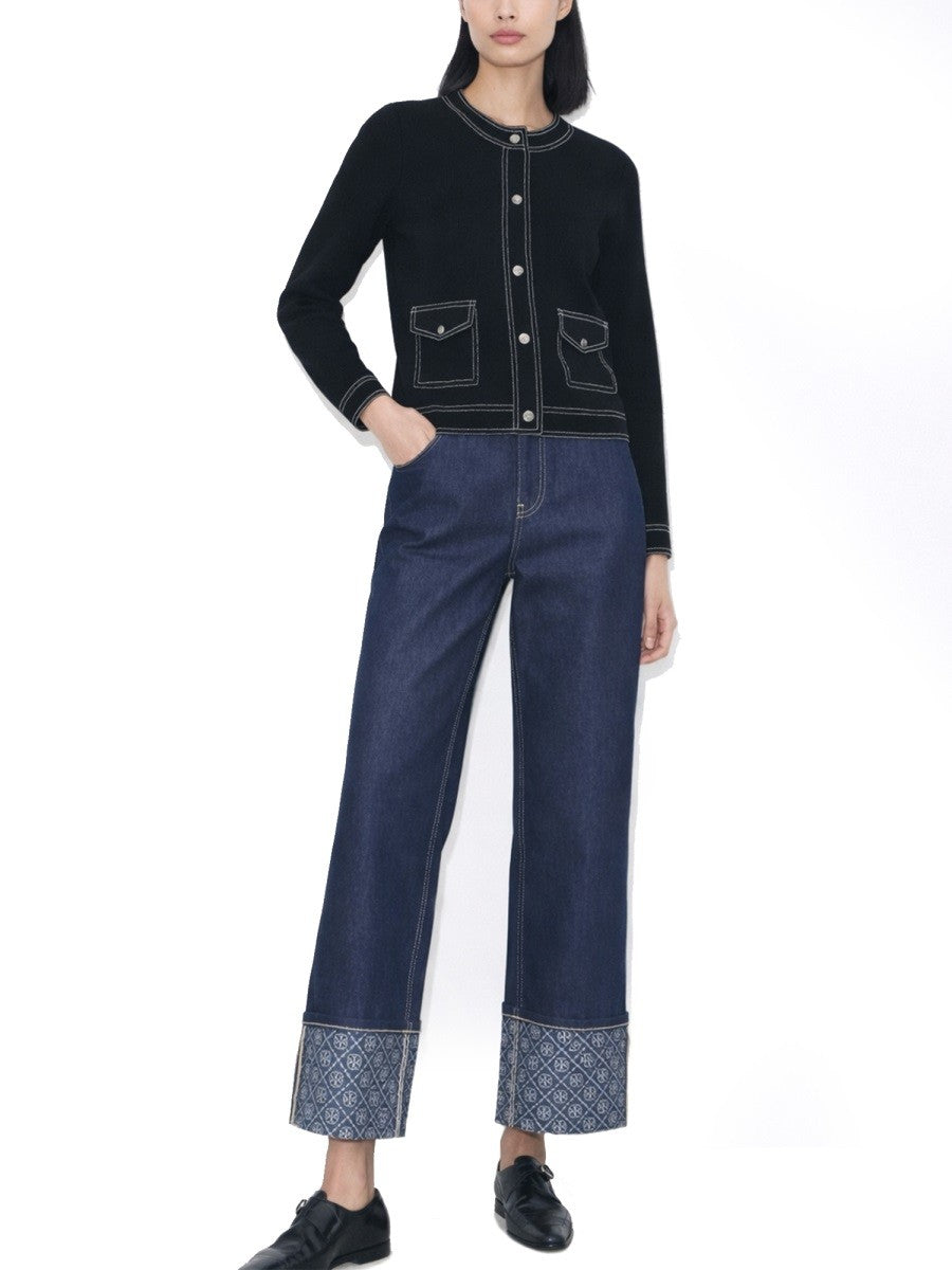 JEANS WITH LAPELS