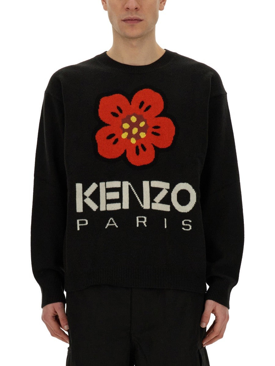Kenzo - JERSEY WITH EMBROIDERY BOKE FLOWER jersey-with-embroidery-boke-flower_e7745089-e9c6-4a3f-b1ad-b0106ce5084f