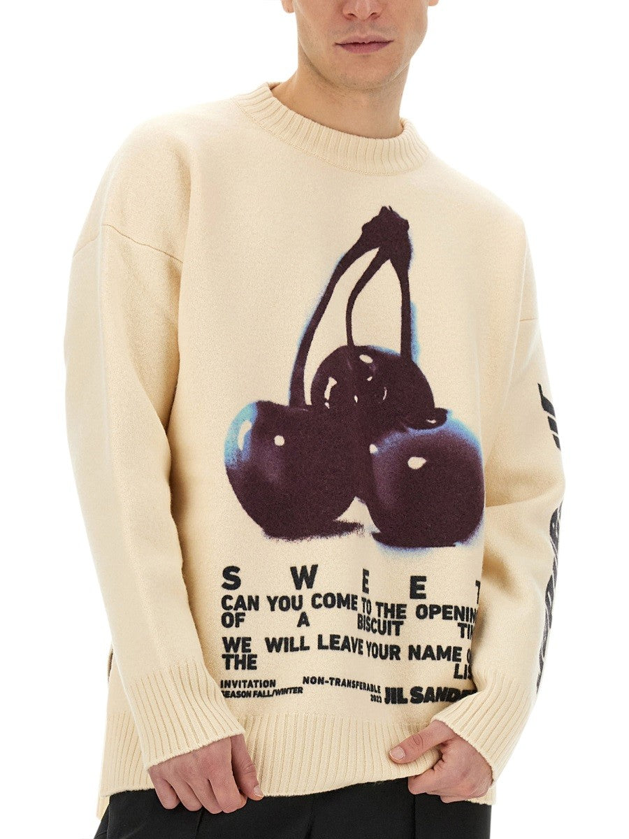 JIL SANDER JIL SANDER - JERSEY WITH EMBROIDERY