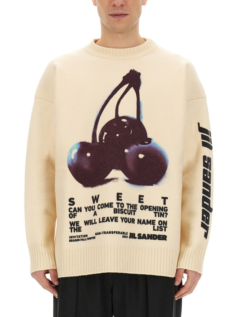 JIL SANDER JIL SANDER - JERSEY WITH EMBROIDERY