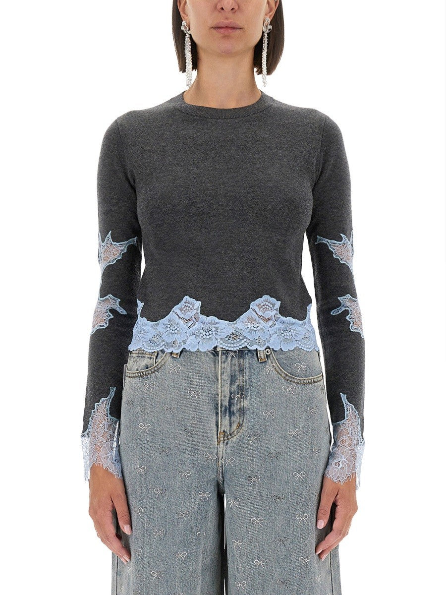 JERSEY WITH LACE INSERTS