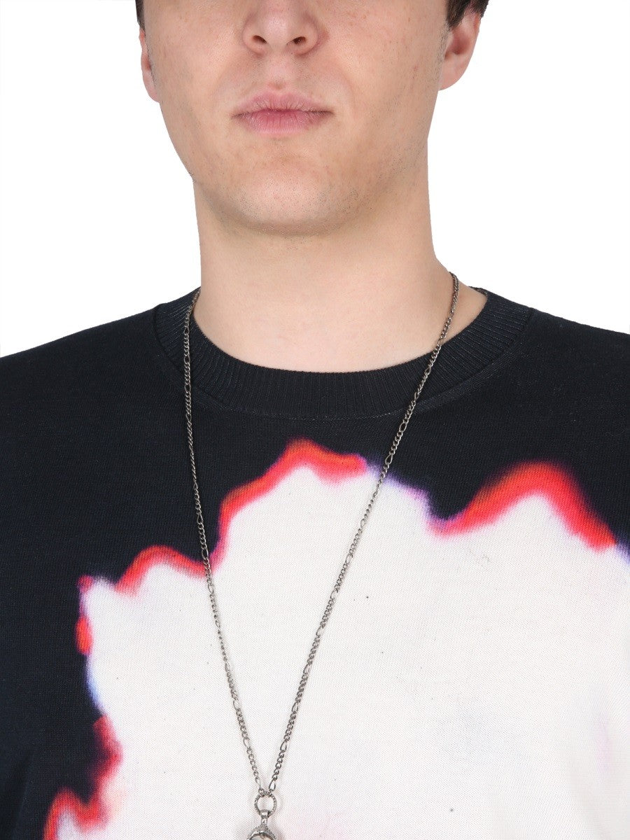 JERSEY WITH SOLARISED FLOWER PRINT