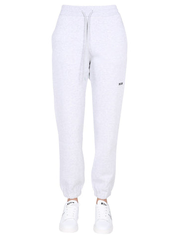 msgm msgm - JOGGING PANTS WITH LOGO PRINT