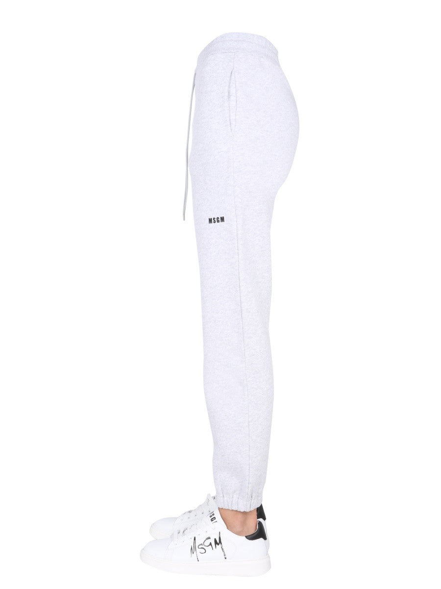 msgm msgm - JOGGING PANTS WITH LOGO PRINT