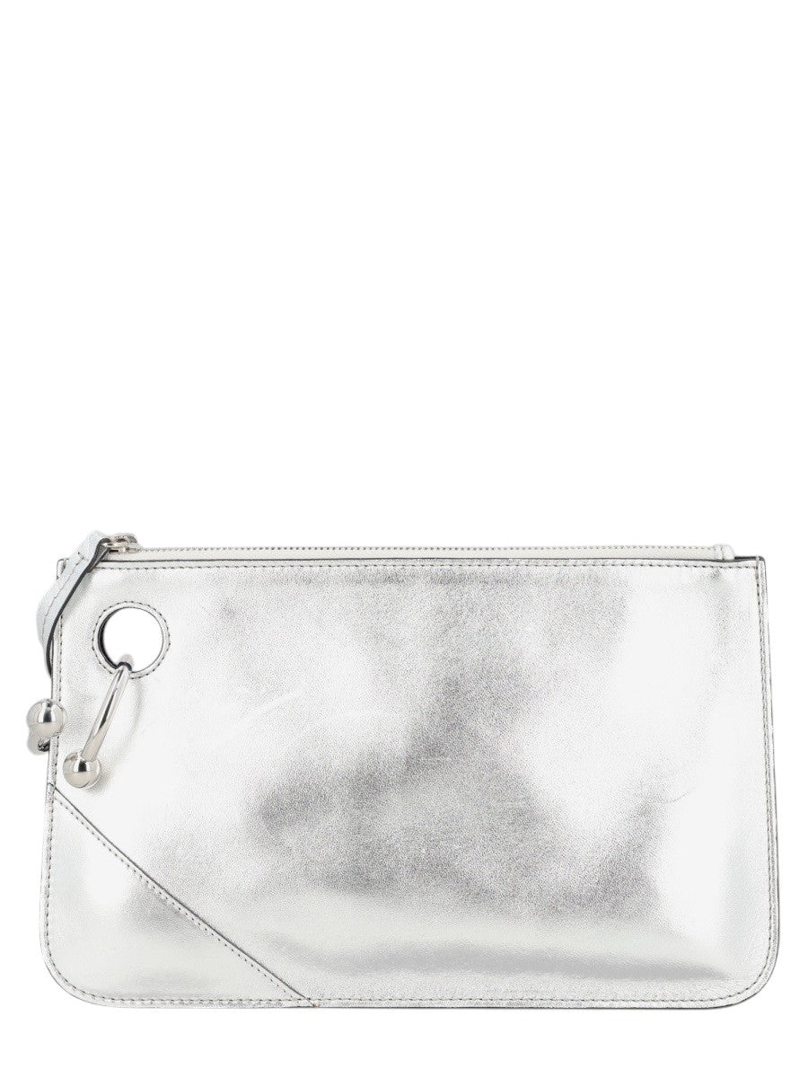 jw anderson - POUCH IN PELLE jw-anderson-pierce-pouch-bag-silver-front-jpg