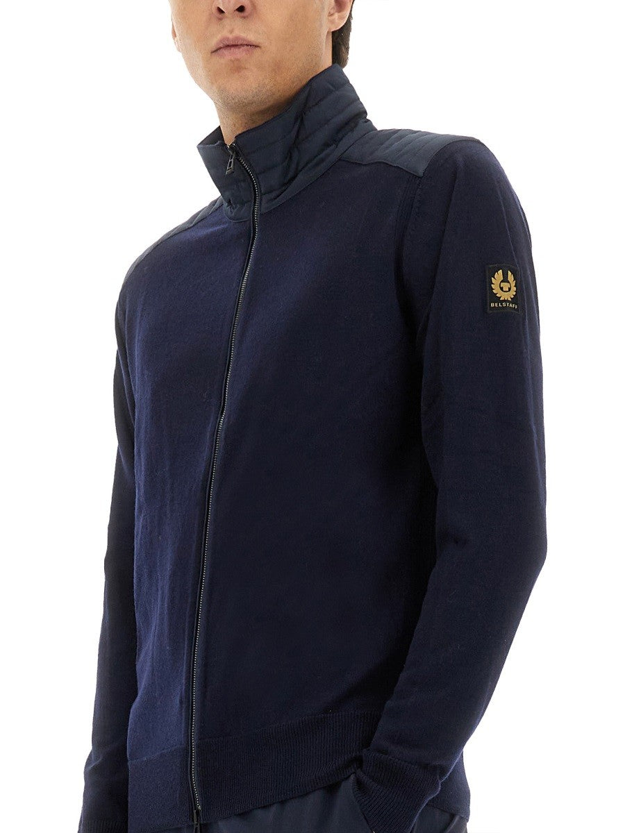 BELSTAFF "KELBY" CARDIGAN WITH ZIPPER
