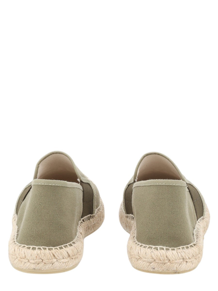 Kenzo - ESPADRILLA CON LOGO RICAMATO kenzo-embroidered-logo-espadrilles-khaki-back-jpg