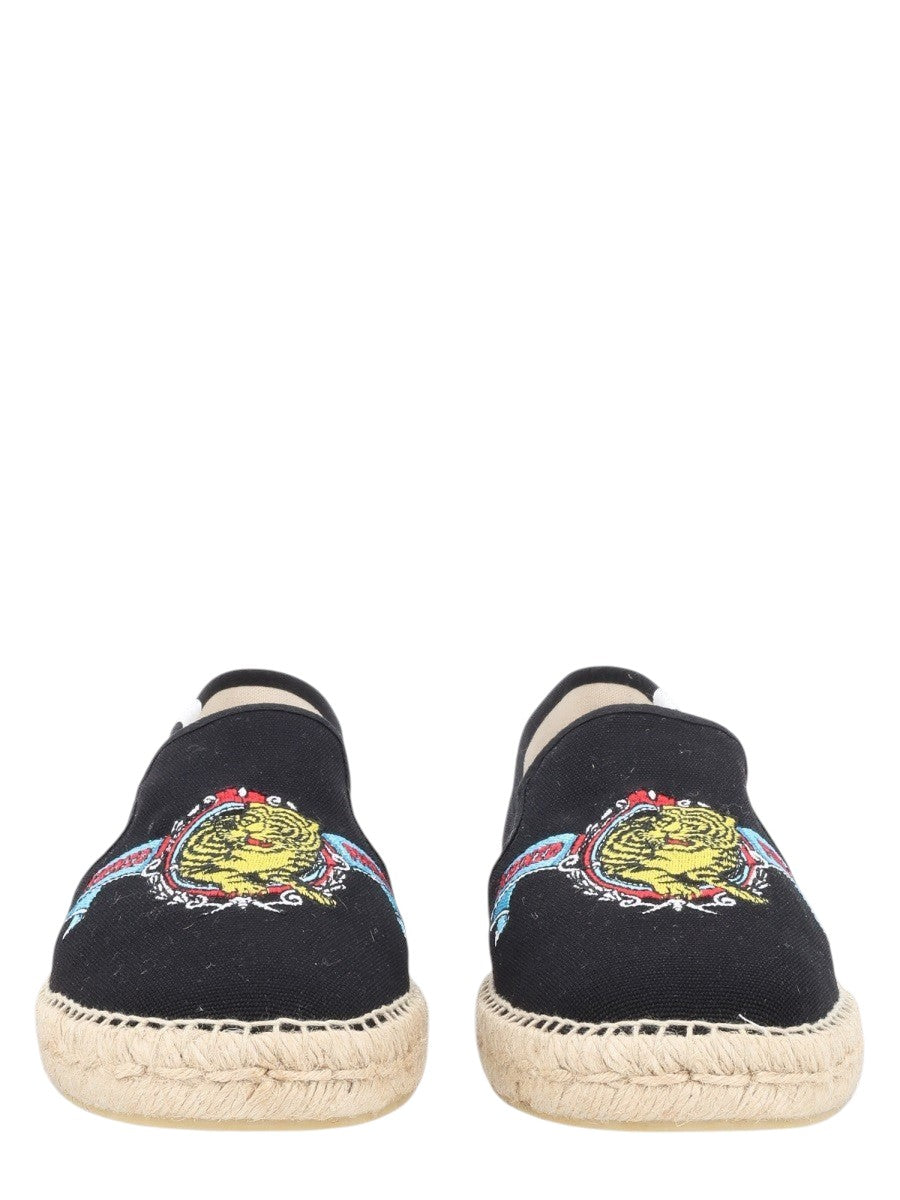 Kenzo - ESPADRILLA IN TELA "KENZO JUMPING TIGER" kenzo-jumping-tiger-cotton-canvas-espadrilles-black-front-jpg