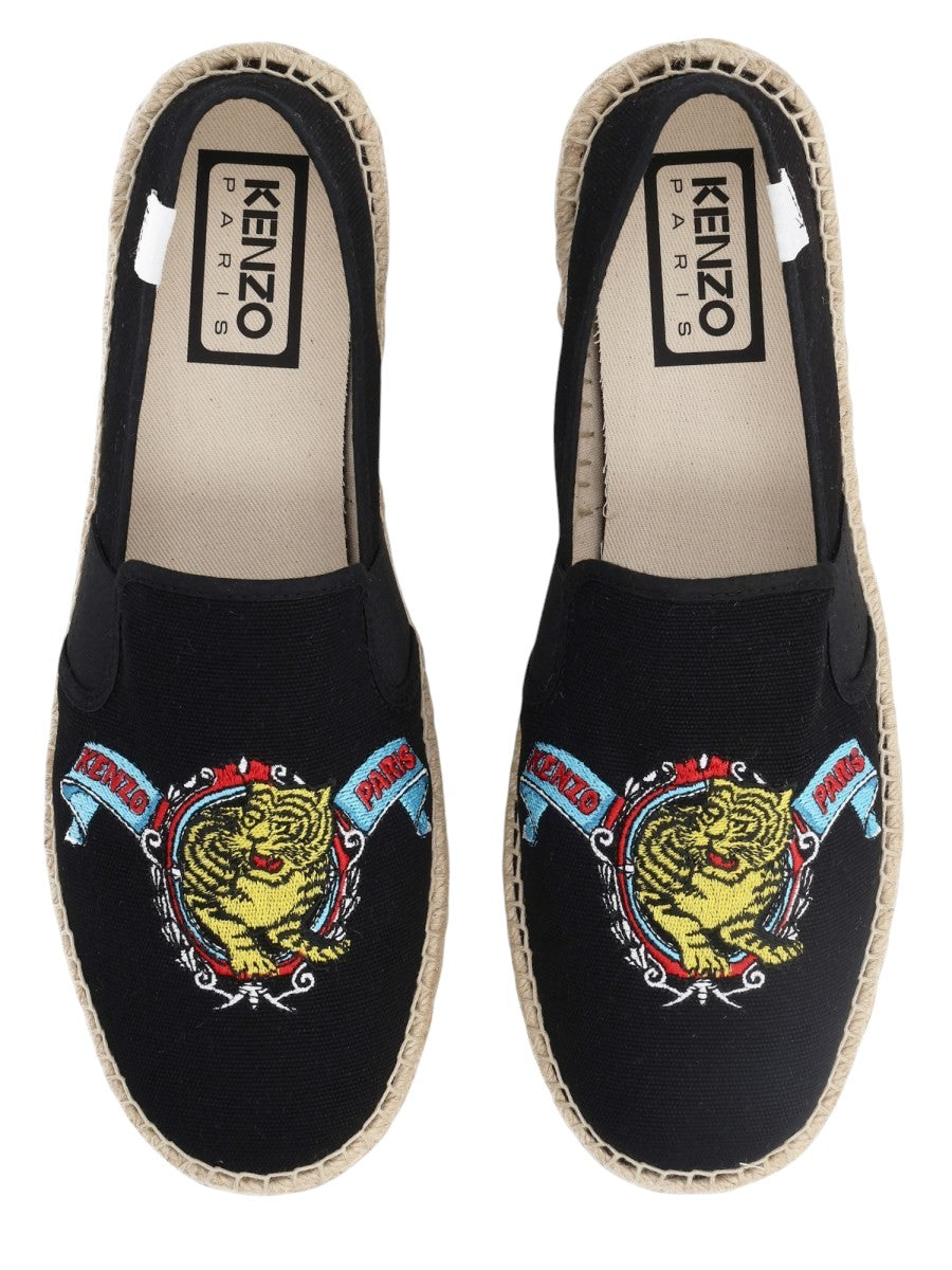 Kenzo - ESPADRILLA IN TELA "KENZO JUMPING TIGER" kenzo-jumping-tiger-cotton-canvas-espadrilles-black-top-jpg