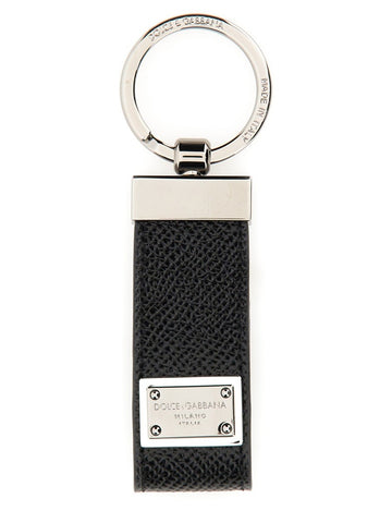 KEYCHAIN WITH LOGOED LABEL