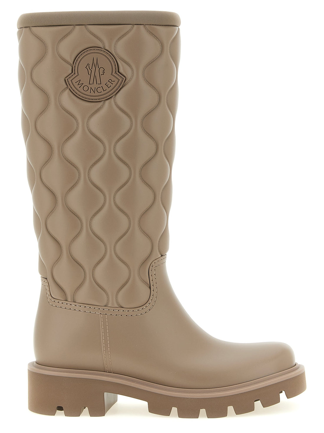 Moncler - 'Kickstream High' rain boots beige