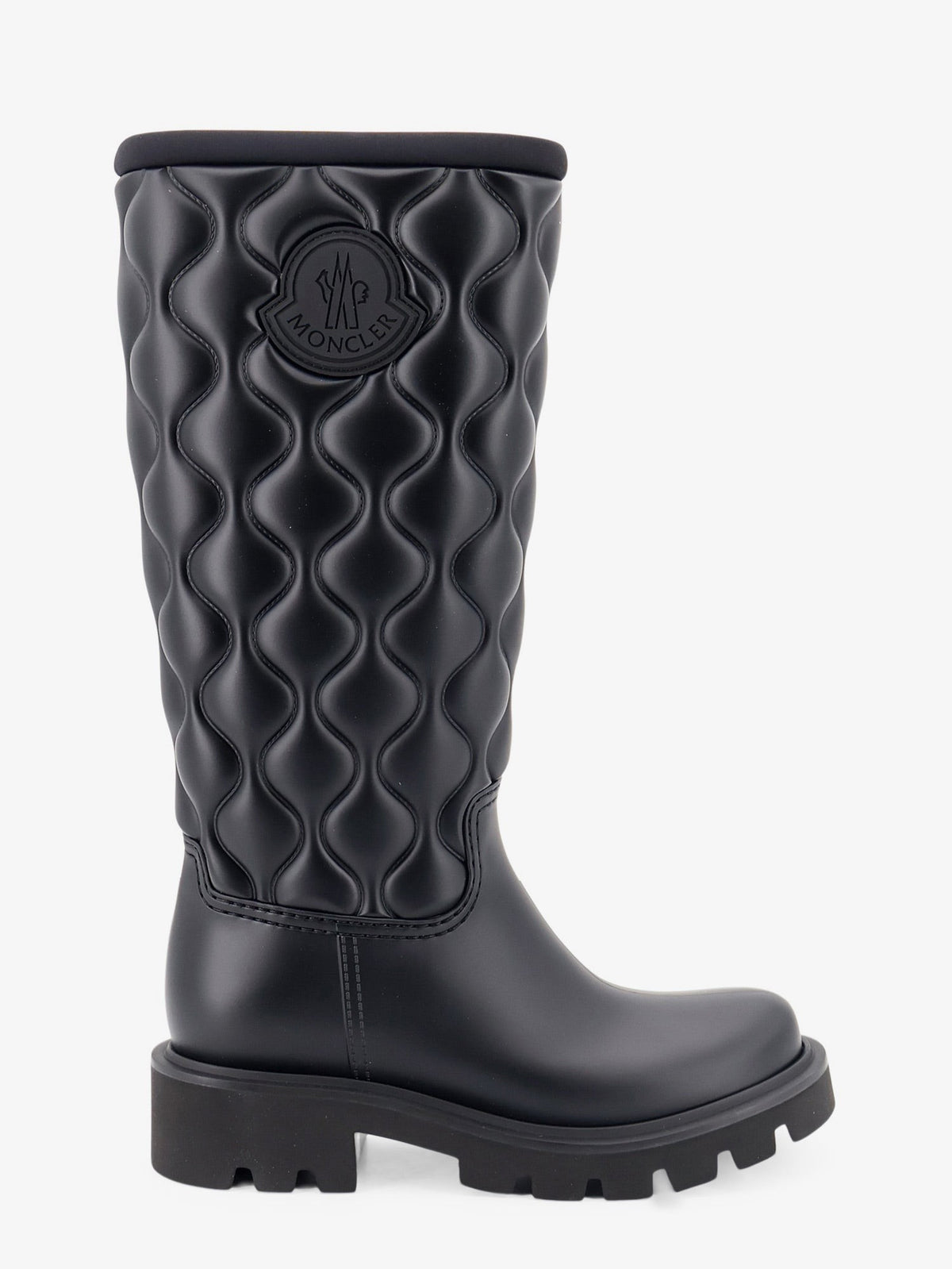 Moncler - Kickstream Quilt PVC and neoprene rain boots Nero