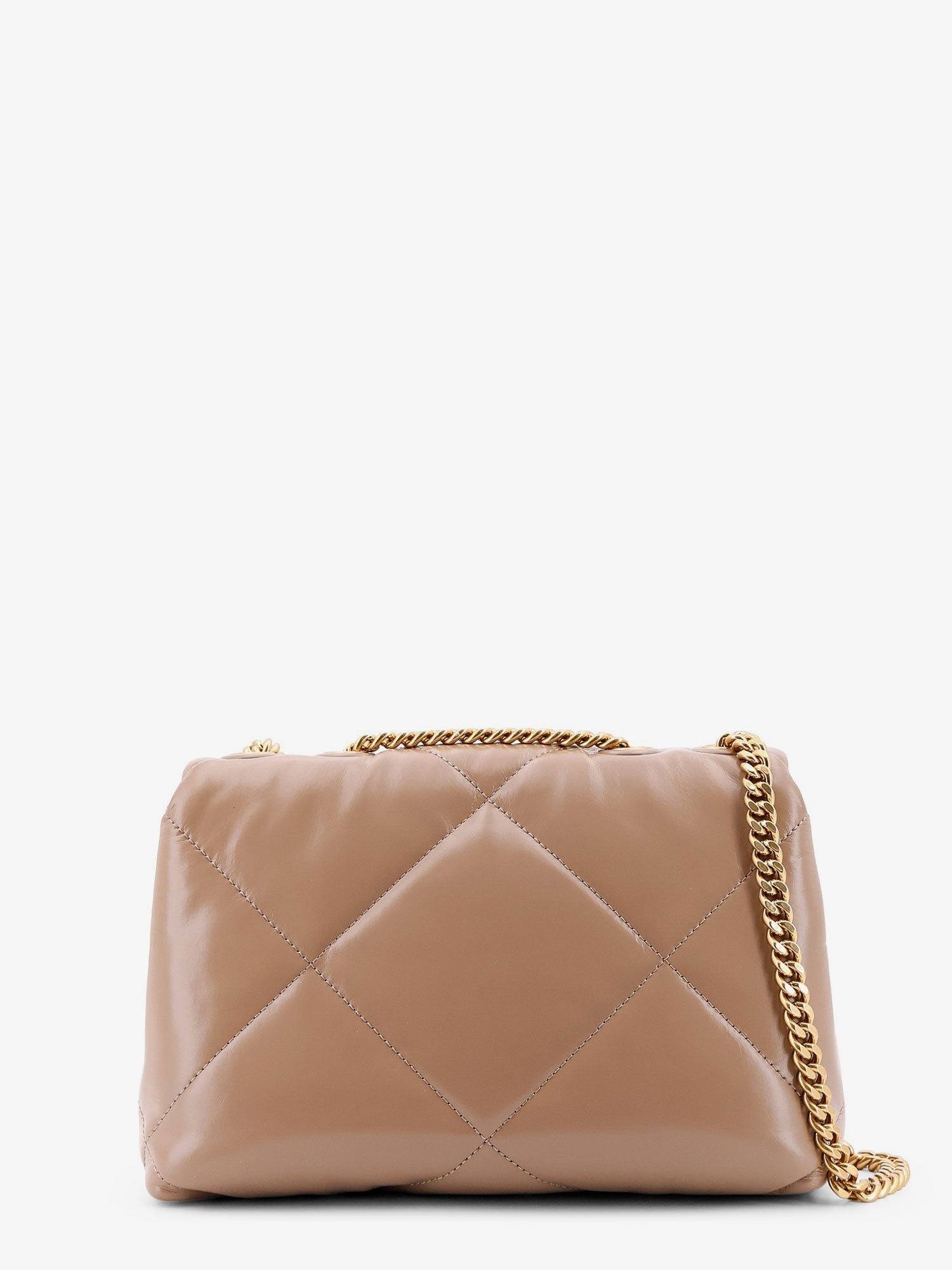 Kira matelassé leather shoulder bag with metal logo