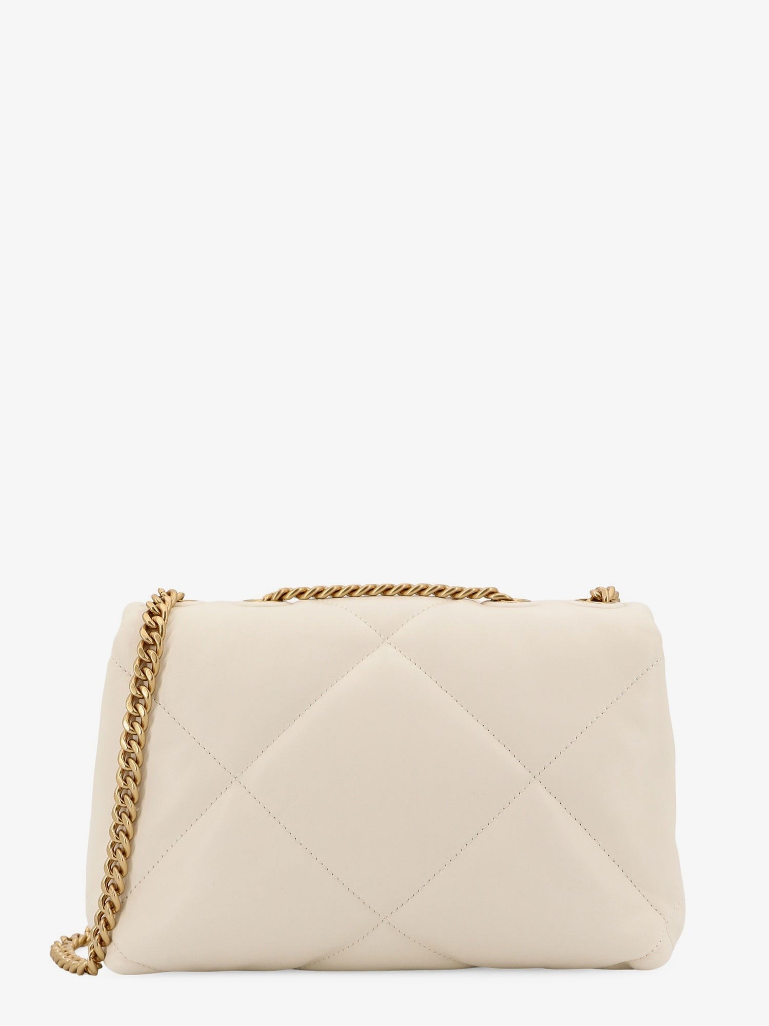 Kira matelassé leather shoulder bag with metal logo