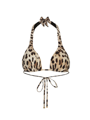 Dolce & Gabbana Bikini Top with animal print