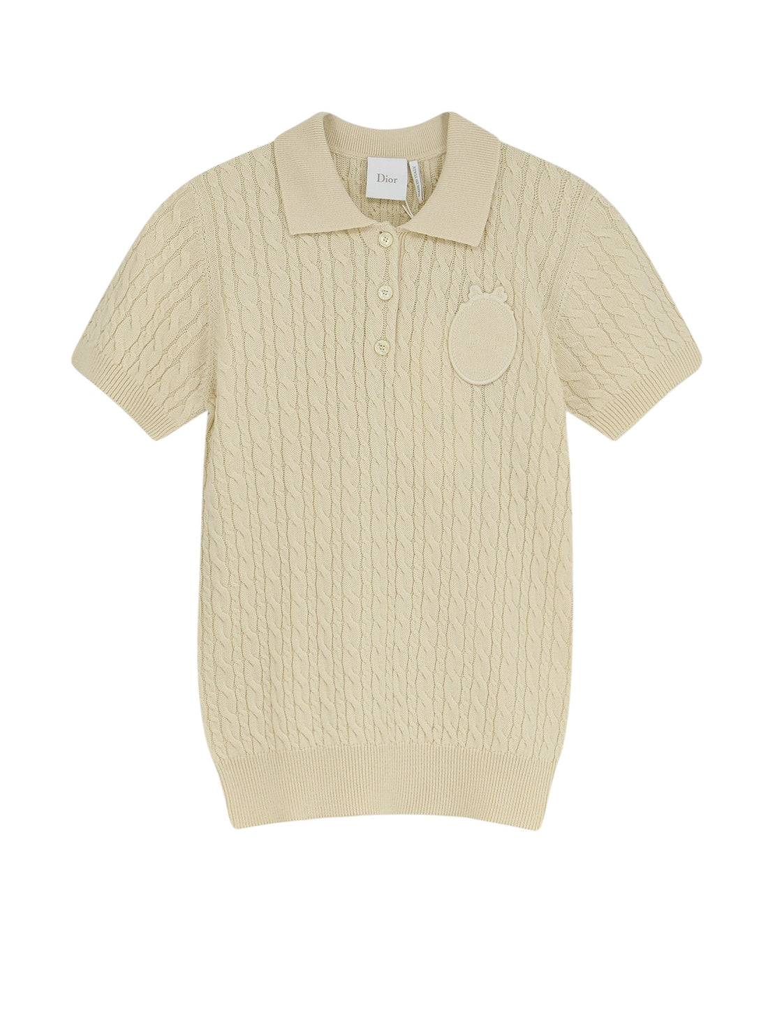 Dior Wool and cotton blend sweater with embroidered logo on the front