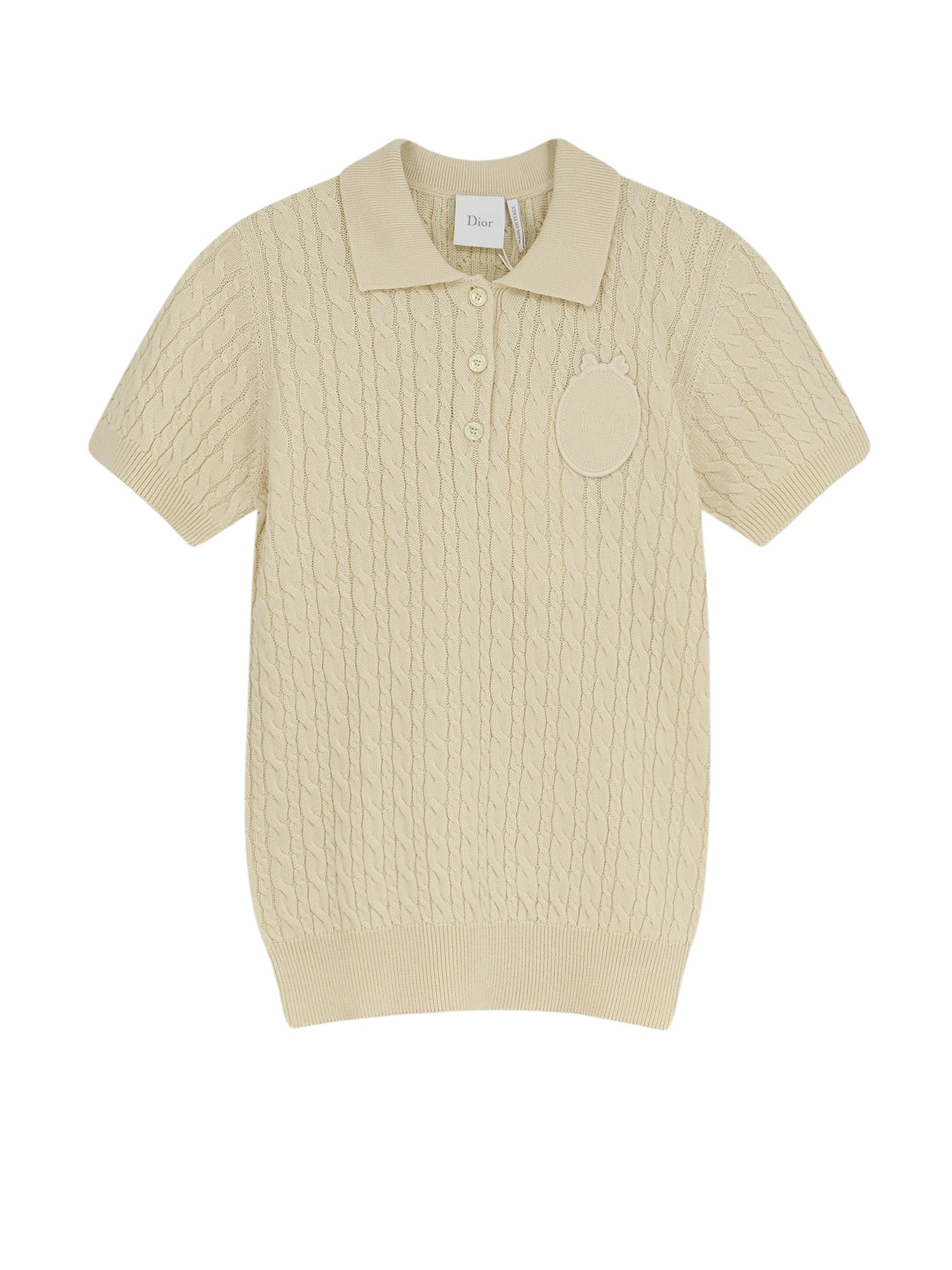 Dior Wool and cotton blend sweater with embroidered logo on the front