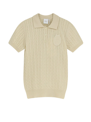 Dior Wool and cotton blend sweater with embroidered logo on the front