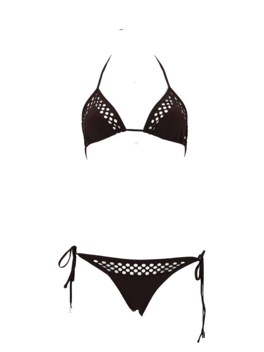 The Attico The Attico - BIKINI "IL PRIMO BAGNO" IN LYCRA TRAFORATA