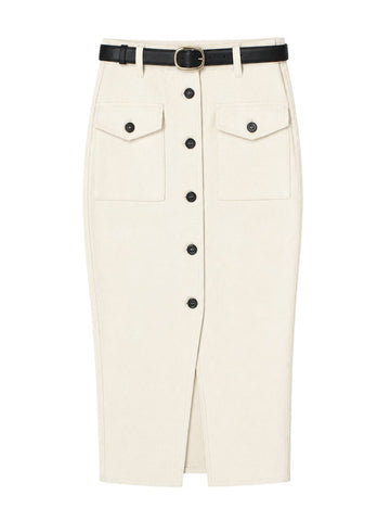 SELF-PORTRAIT - Midi Skirt with Buttons klosmo-cream-cotton-midi-skirt_960e6b87-d626-4a0d-8b12-fa1d2f3986f6