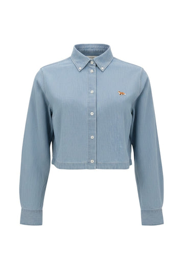 Maison Kitsune Maison Kitsune - CAMICIA CROPPED "BABY FOX"