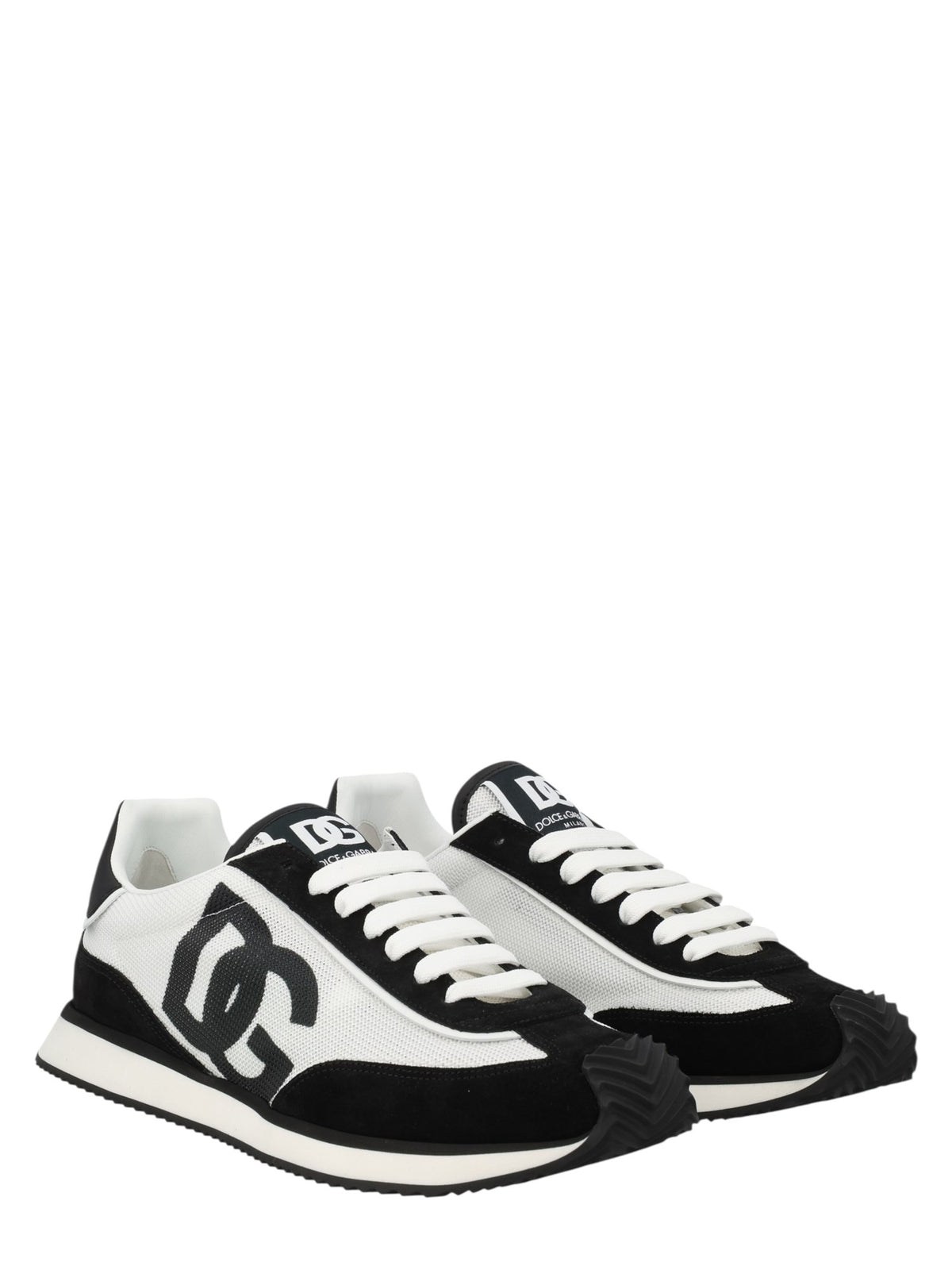 Dolce & Gabbana - DG Cushion Sneakers - Black And White klosmo-dolce-gabbana-black-white-sneakers