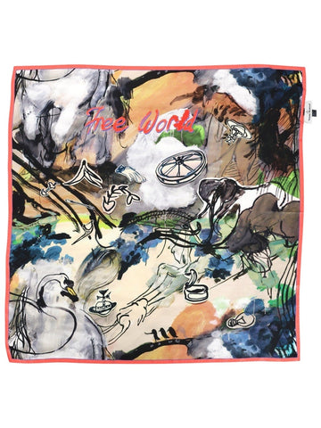 Vivienne Westwood FOULARD QUADRATO "FREE WORLD"