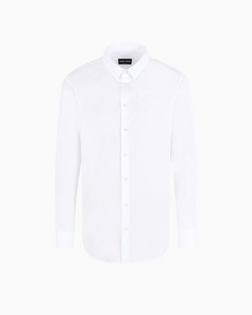 Giorgio Armani - Slim-fit Cotton Poplin Shirt White