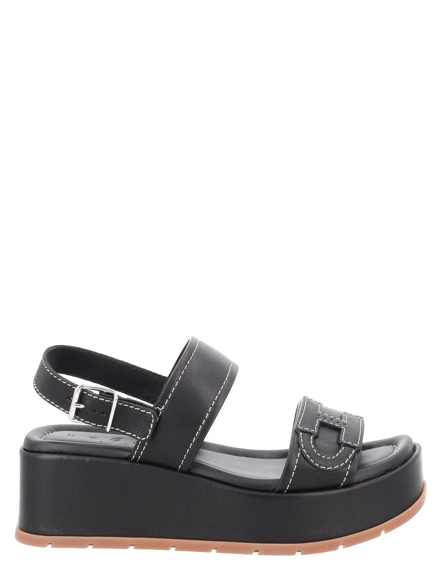 Hogan - SANDALO "HOGAN H703" klosmo-hogan-black-leather-wedge-sandals_94a66853-3eab-43fa-9444-930a6f60909b