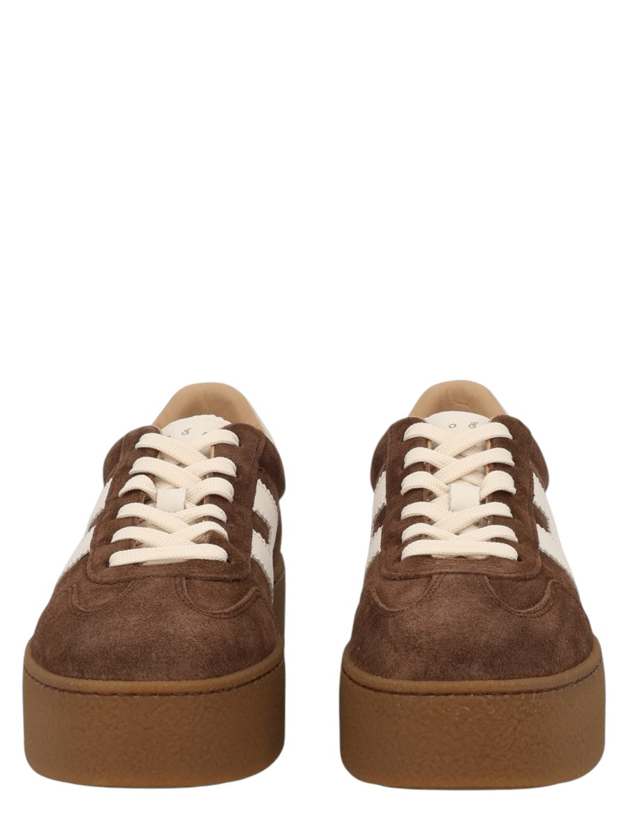 Hogan - SNEAKER "HOGAN COOL" klosmo-hogan-cool-brown-suede-platform-sneakers