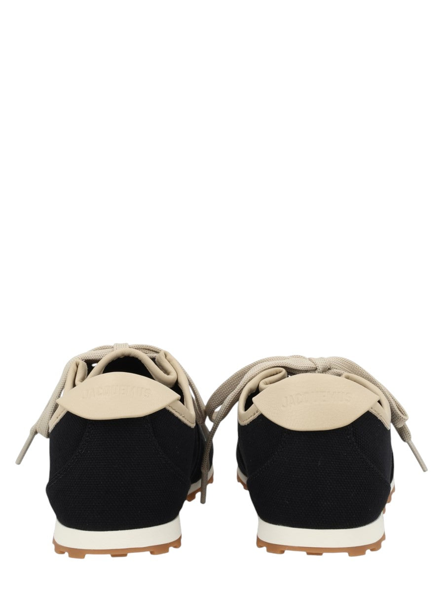 JACQUEMUS - SNEAKER "TENNIS" klosmo-jacquemus-black-beige-leather-sneakers