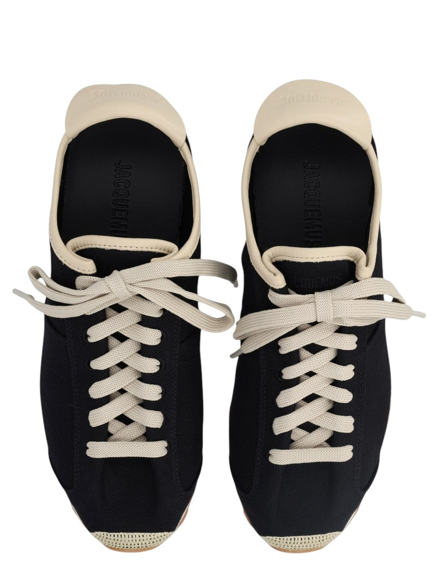 JACQUEMUS - SNEAKER "TENNIS" klosmo-jacquemus-black-leather-tennis-sneakers