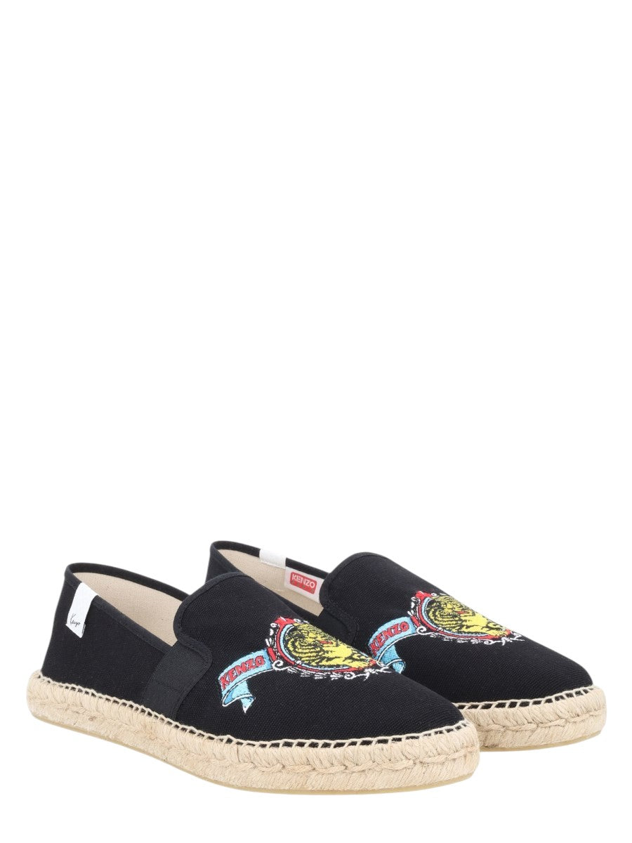 Kenzo - ESPADRILLA IN TELA "KENZO JUMPING TIGER" kenzo-jumping-tiger-cotton-canvas-espadrilles-black-side-jpg