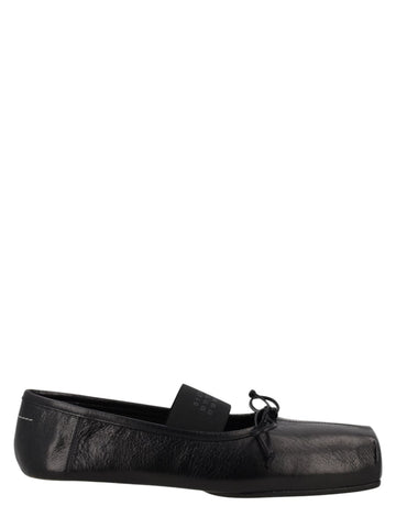 MM6 MAISON MARGIELA - BALLERINA "NUMERIC" A PUNTA QUADRATA klosmo-mm6-maison-margiela-black-leather-ballerina-flats_6de7cdbf-72cb-4e1e-8428-22e965153198