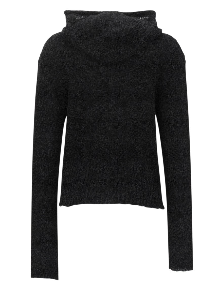 Our Legacy - "COMPACT" Zip-up Jumper klosmo-our-legacy-charcoal-alpaca-hoodie