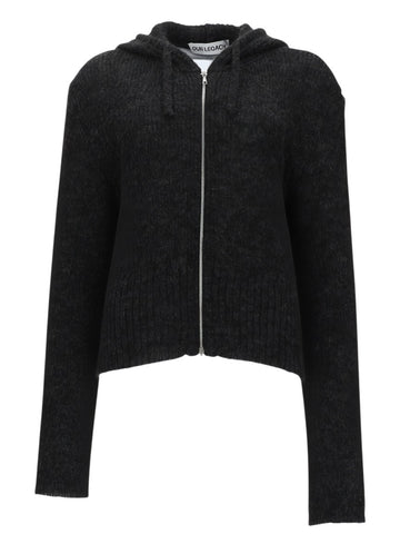 Our Legacy - "COMPACT" Zip-up Jumper klosmo-our-legacy-charcoal-alpaca-hoodie