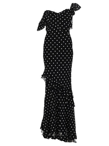 SELF-PORTRAIT SELF-PORTRAIT - ABITO LUNGO IN GEORGETTE A POIS