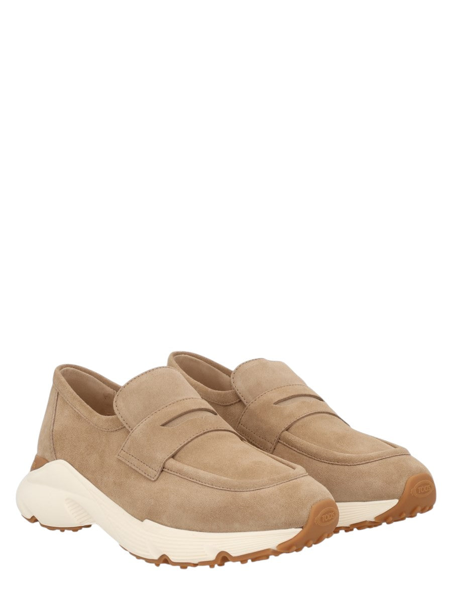 TOD'S - MOCASSINO SPORTIVO IN PELLE SCAMOSCIATA klosmo-tods-beige-suede-loafers