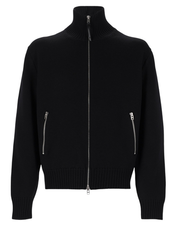 TOM FORD - Merino Wool Sweatshirt with Zip Black 52