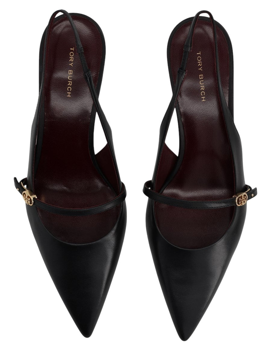 Tory Burch - DÉCOLLETÉ MARY JANE CON CINTURINO E FIBBIA A DOPPIA T klosmo-tory-burch-black-leather-mary-jane-pumps